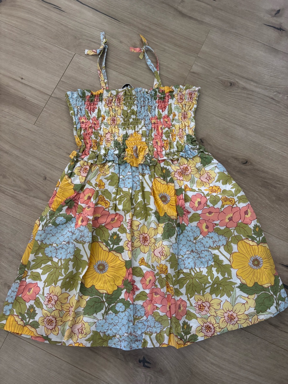 Janie and Jack Yellow Pink Blue Floral Sundress